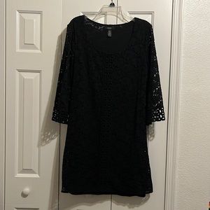 Alfani black lace dress